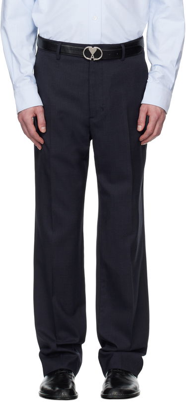Панталони AMI AMI Paris Straight Fit Trousers Тъмно синьо | HTR506.WV0043, 0