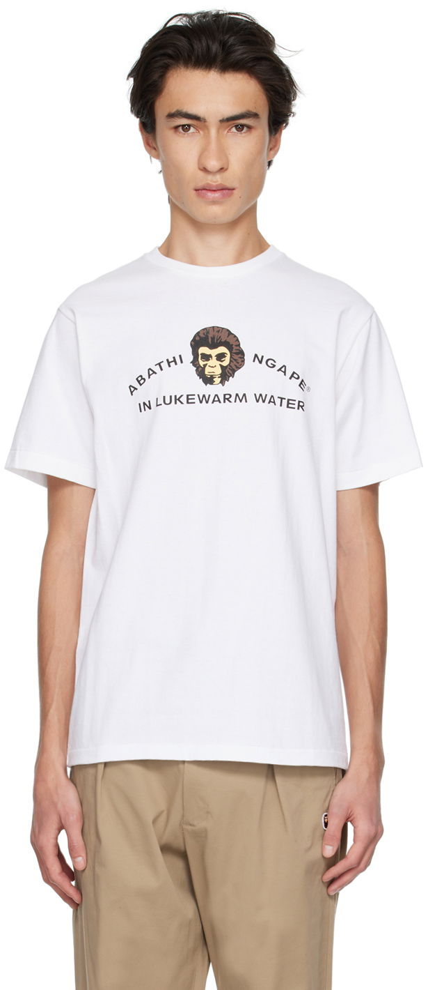 Тениска BAPE Graphic T-Shirt Бяло | 001TEI201016F, 0