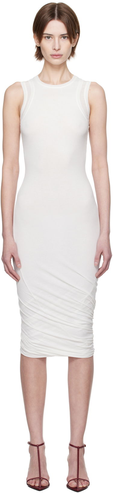 Pокля Jil Sander Jil Sander Sleeveless Twisted Midi Dress Бяло | J02CT0505_J20249, 0