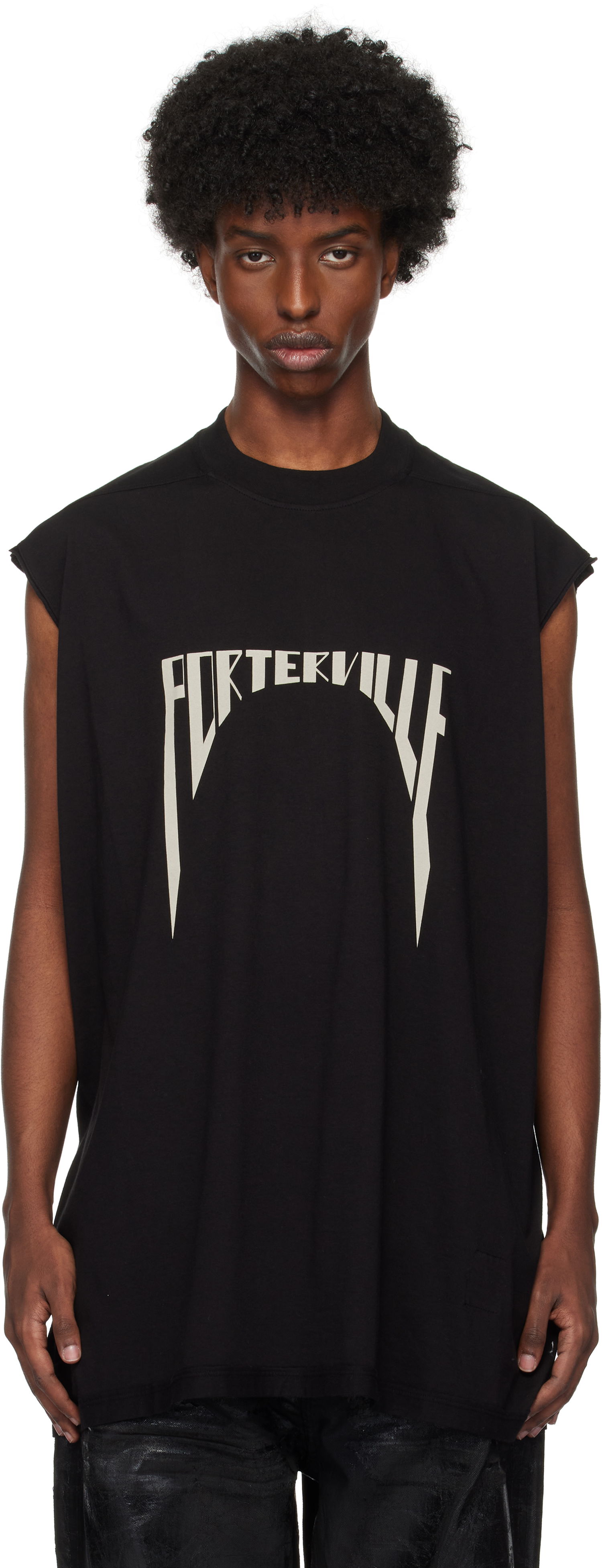 Тениска Rick Owens Porterville Tarp T-shirt Черно | DU02D2158 RNEP1, 0