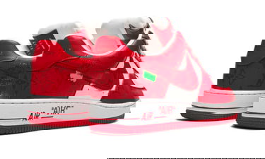 Кецове и обувки Nike Nike Louis Vuitton By Virgil Abloh x Air Force 1 Low "White Red" Червено | 1A9VA9, 2