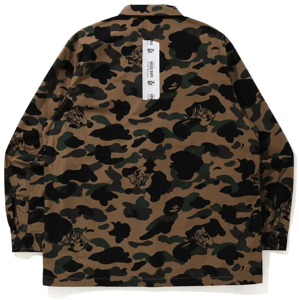 Риза BAPE Bape Ursus Military Shirt Camo Кафяво | 001SHH201003X-GRN, 1