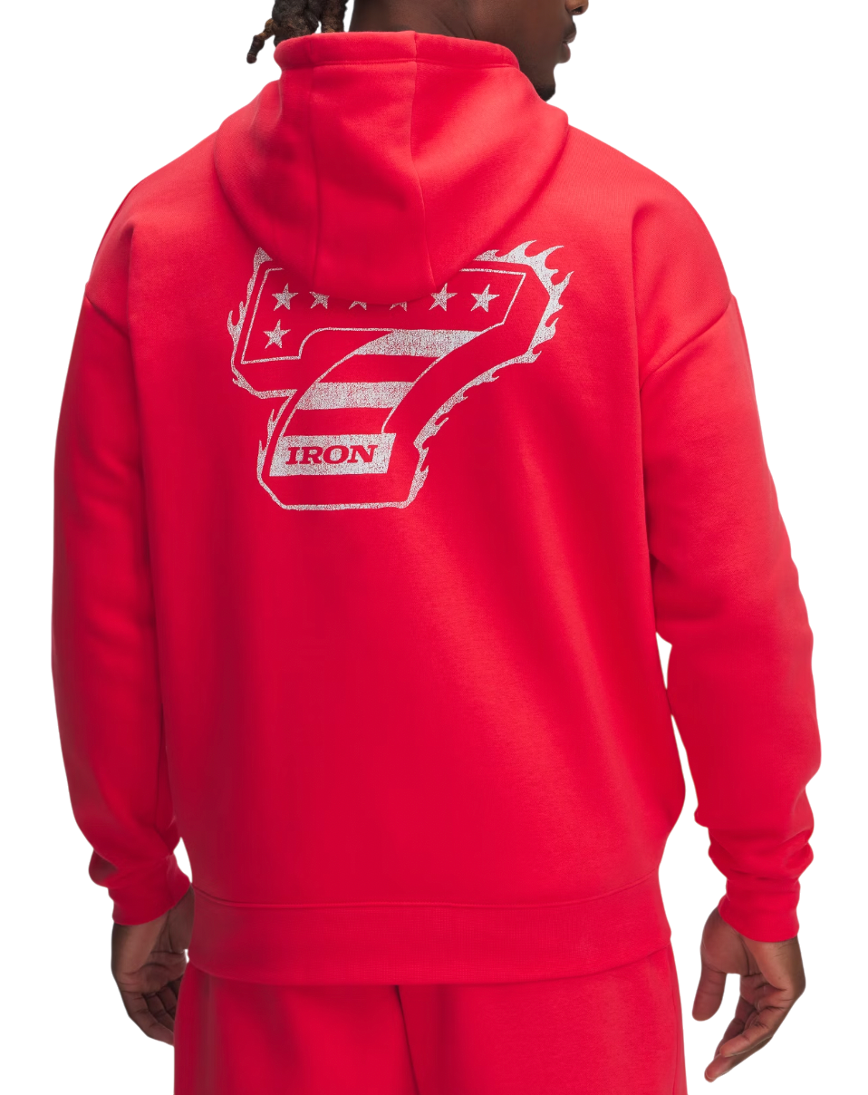 Суитчър Under Armour Project Rock Icon Fleece Full-Zip Hoodie Червено | 1389914-989, 1