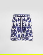 Dolce & Gabbana Majolica-Print Poplin Shorts