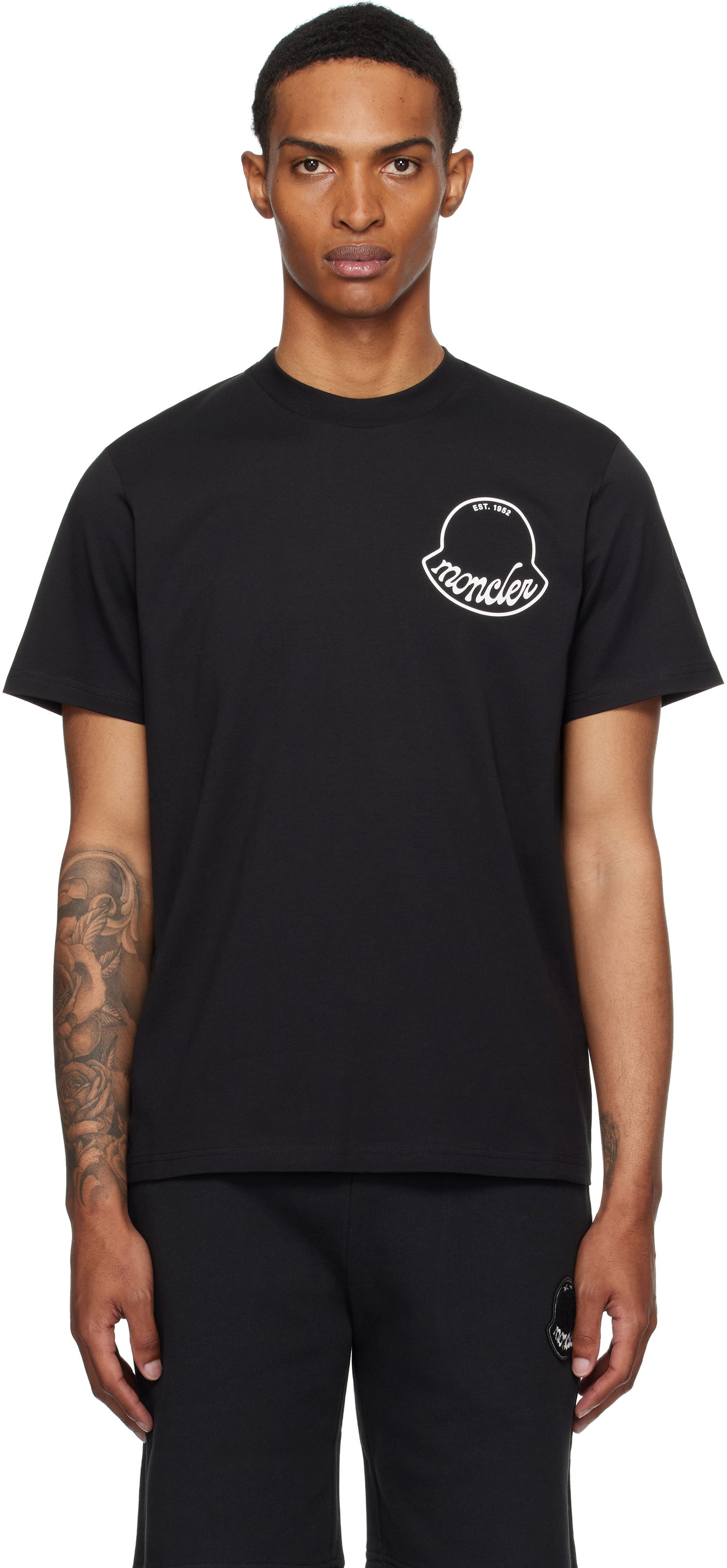 Тениска Moncler Moncler Archivio Creativo T-Shirt Черно | K20918C0001389AJS, 0