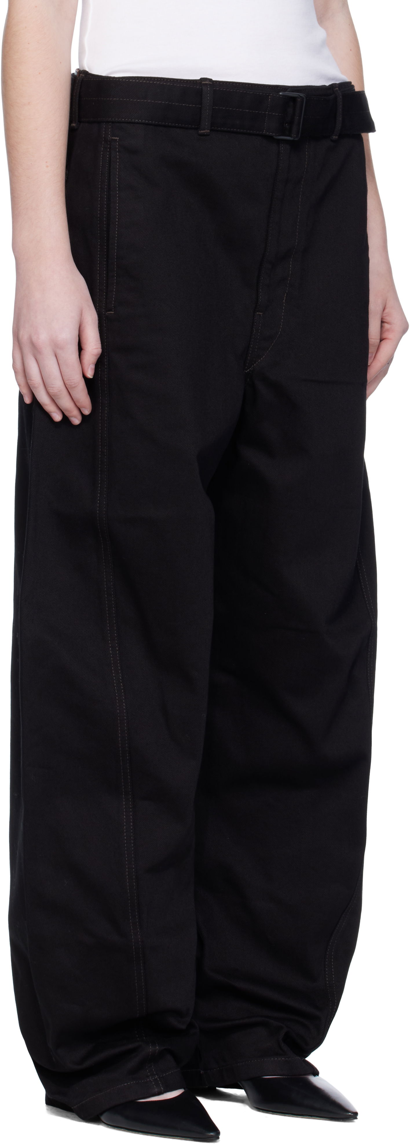 Дънки LEMAIRE Lemaire Twisted Belted Jeans Черно | PA326 LD1055, 1