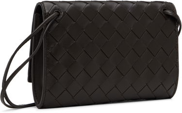 Портфейл Bottega Veneta Bottega Veneta Andiamo Intrecciato Leather Wallet on a Strap Кафяво | 836940 VCPP2, 2