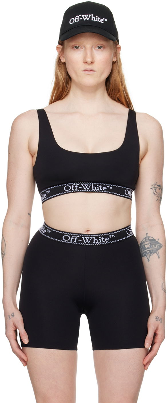 Сутиен Off-White Black Jacquard Sport Bra Черно | OWVO094S24JER0011001, 0