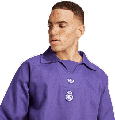 Пуловер adidas Performance Real Madrid Terrace Icons Drill Top Лилаво | JF2578, 3