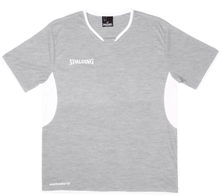 Фланелка Spalding V-Neck Shooting Shirt with Smartbreathe Fit Сиво | 40221409-greymelangewhite, 0