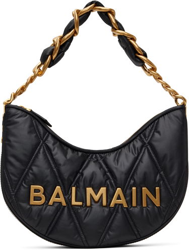 Дамска чанта Balmain Balmain 1945 Quilted Moon Bag Черно | EN1BQ954TNDT, 0