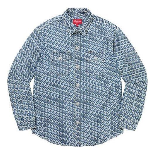 Риза Supreme Supreme Monogram Denim Shirt Синьо | SUP-FW21-229, 0