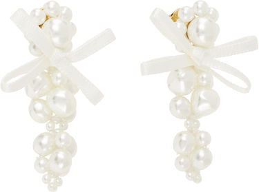 Обеци Simone Rocha Simone Rocha Petite Bow Cluster Earrings Бяло | ERG545 0904, 1