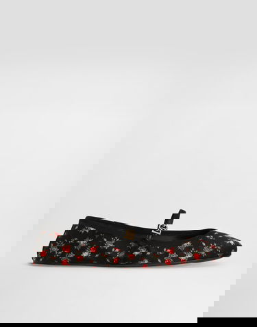 Кецове и обувки Dolce & Gabbana Satin Ballet Flats With Little Roses Print Многоцветен | CB0284AX256HN5XJ, 0