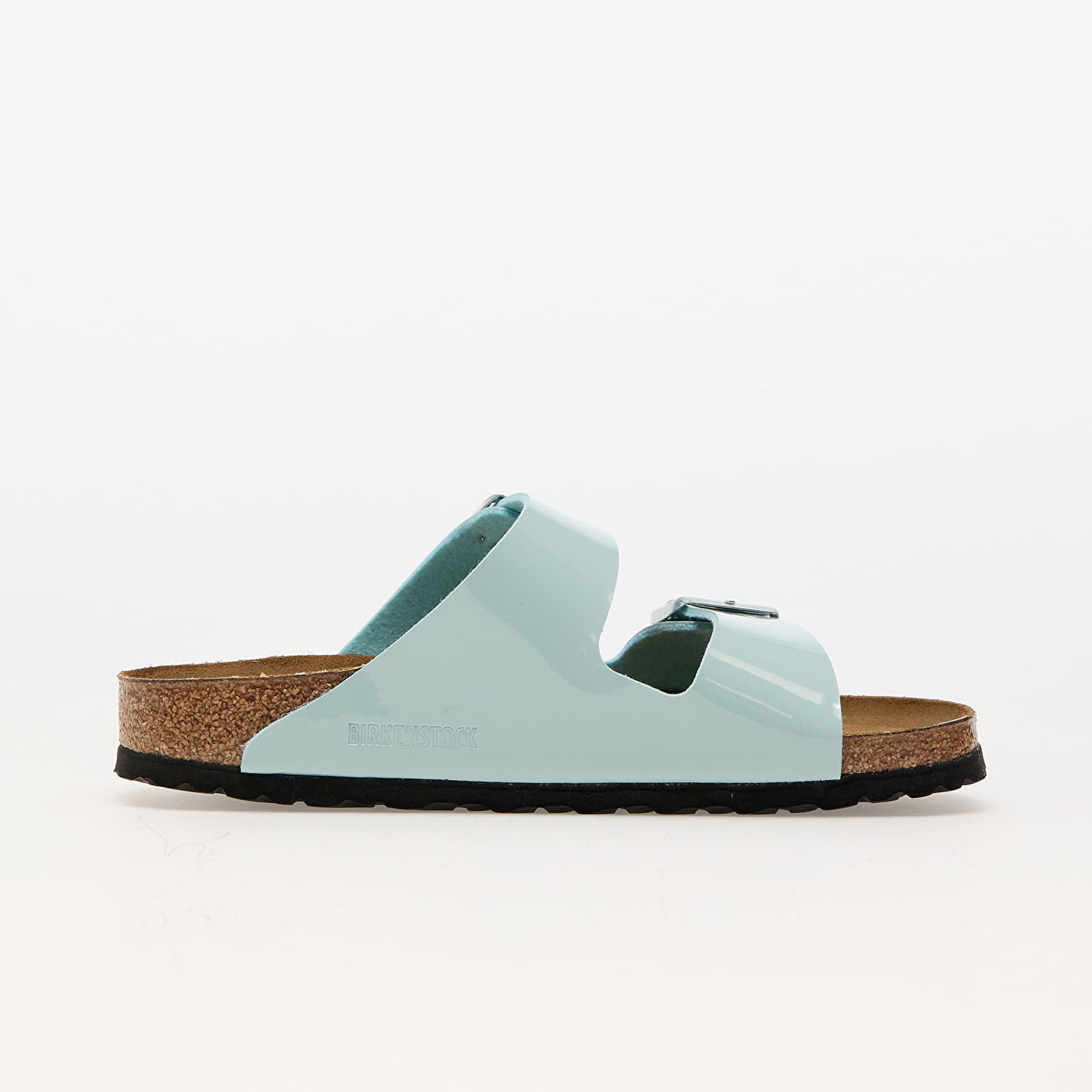 Кецове и обувки Birkenstock Women's Arizona Slim Fit Patent Double Strap Sandals - Surf Green - UK 3.5 Синьо | 1026963, 1