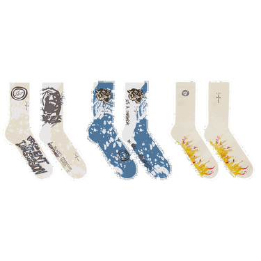 Чорапи Cactus Jack by Travis Scott Fragment x 3 Pack Socks Многоцветен | CJFR AS15 MULT, 0