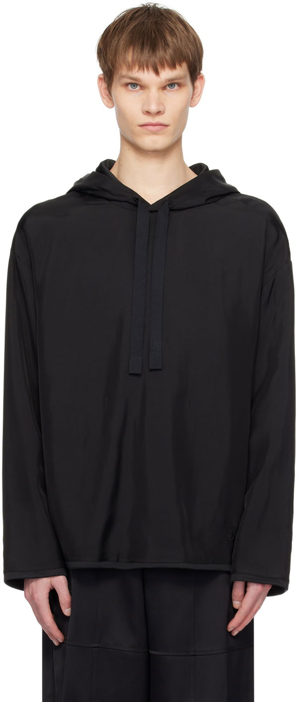 Суитчър Jil Sander Drawstring Hoodie Черно | J22GU0119_JTN323