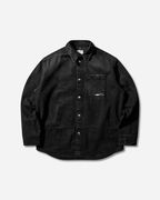 Dyed Distressed Denim Shirt with Chest Pocket