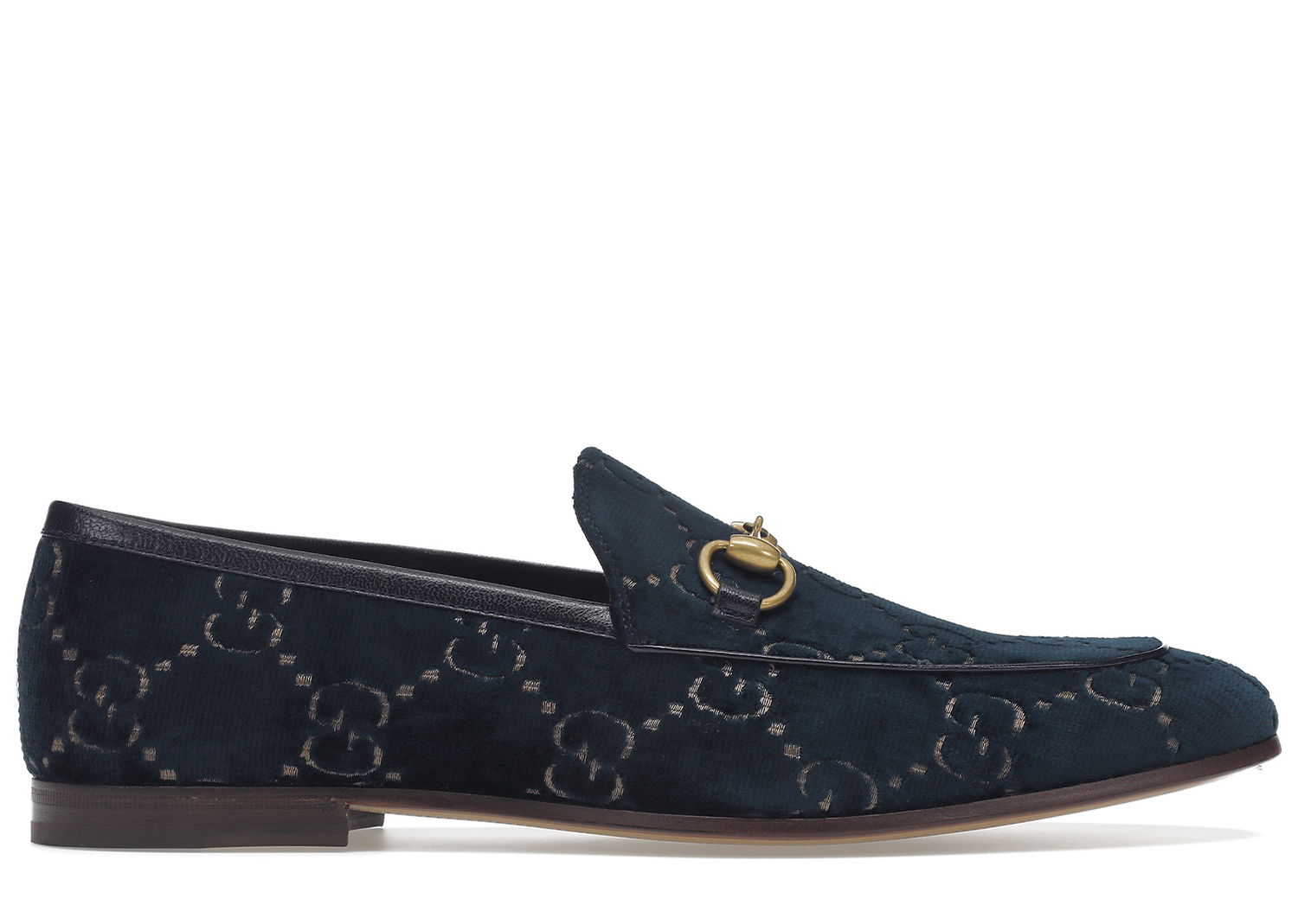 Кецове и обувки Gucci Jordaan GG Loafer 'Blue' Velvet Тъмно синьо | 430088 9TI90 4286, 0
