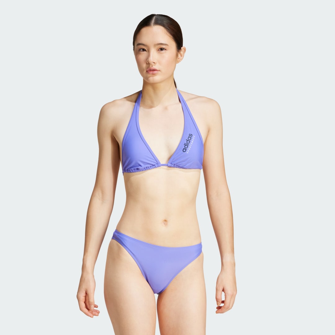 Бански adidas Performance Halter Bikini Top Лилаво | JG8471, 1