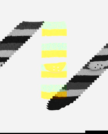 Чорапи KAPITAL Rainbowy Happy Heel Socks Черно | EK-1365XS BLACK, 0