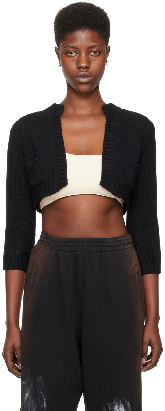 Пуловер We11done Patch Pocket Cropped Cardigan Черно | WD-KC0-24-645-W-BK, 0