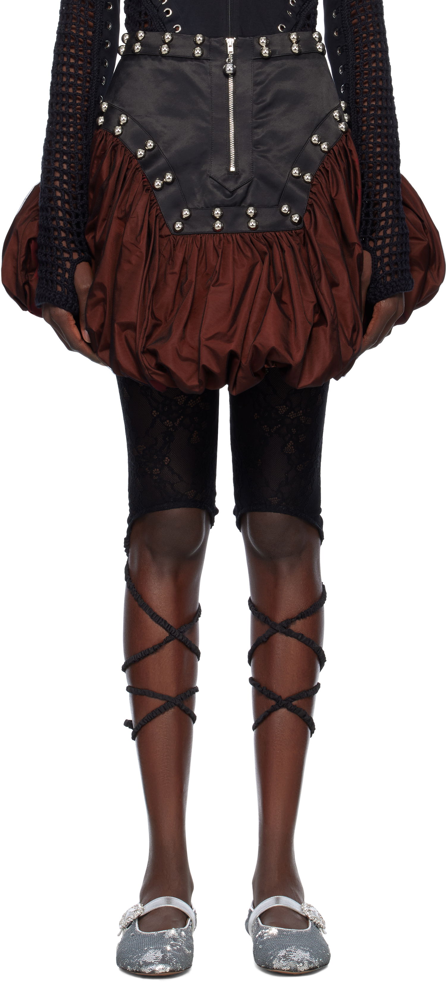Пола Chopova Lowena Chopova Lowena Backtuck Miniskirt Кафяво | 3251, 0