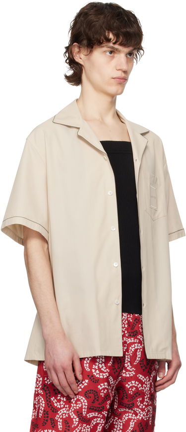 Риза LANVIN Lanvin Fluid Bowling Shirt Бежово | RM-SI0119-6037-P25, 1