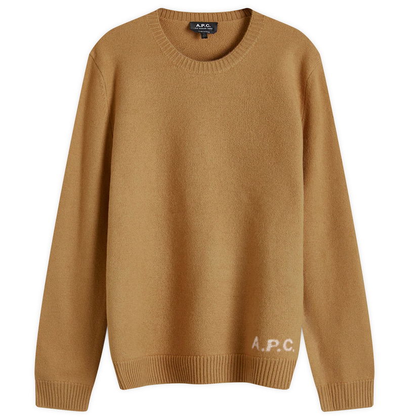 Суитчър A.P.C. Edward Intarsia Knit Sweatshirt Кафяво | WVBDJ-H23059-CAB