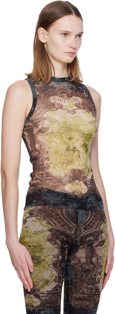 Потник Jean Paul Gaultier 'The Médaillon' Baroque Mesh Tank Top Многоцветен | 25/04-W-TO304-M006P-005740, 1