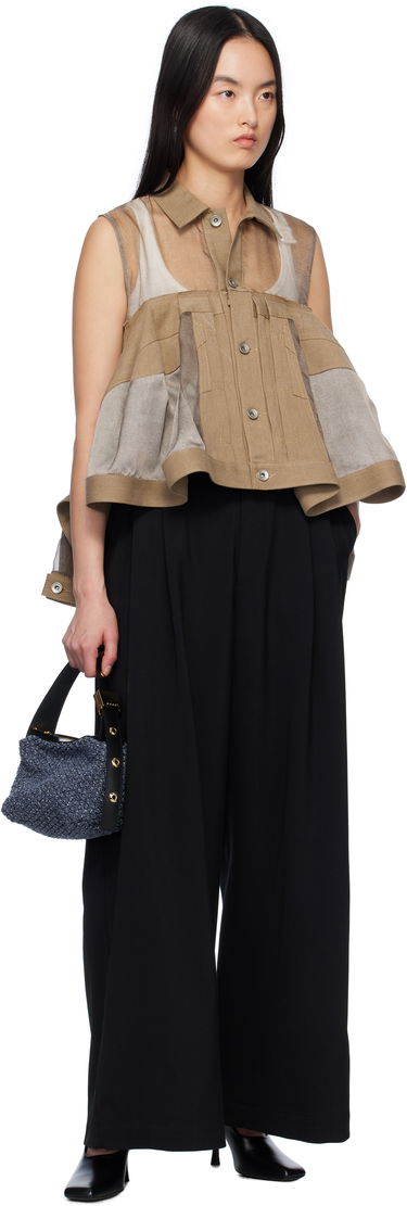 Дамска чанта sacai Sacai New Pochette Punching Denim Shoulder Bag Синьо | S151-01, 3