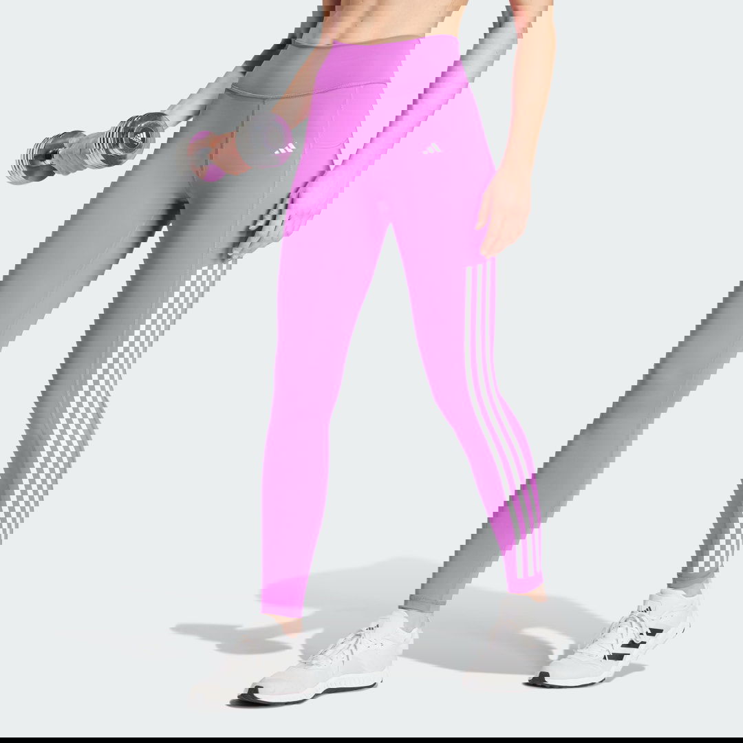 Клинове adidas Performance Optime 3-Stripes Full-Length Tights Лилаво | IZ2715, 0