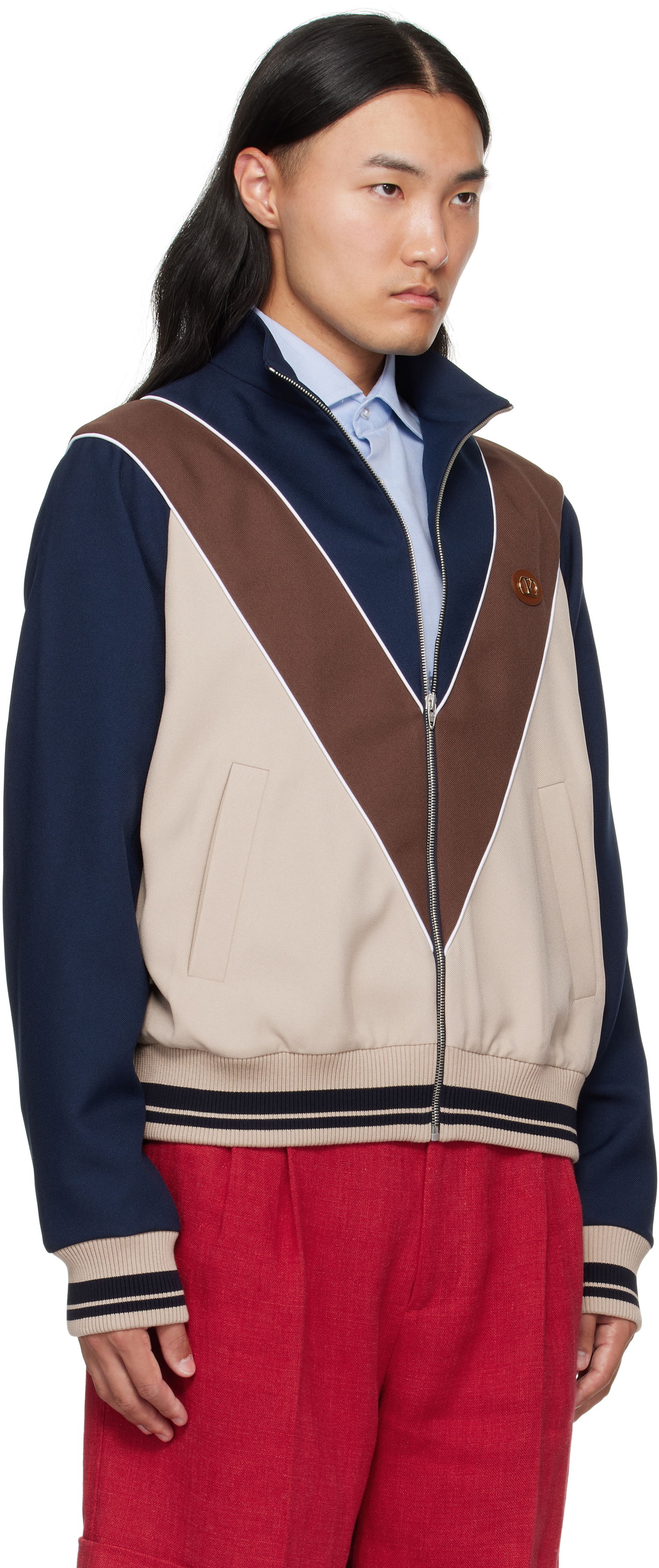 Яке Valentino Valentino VLogo Patch Zip Jacket Многоцветен | 7V3MF29LAYY, 1