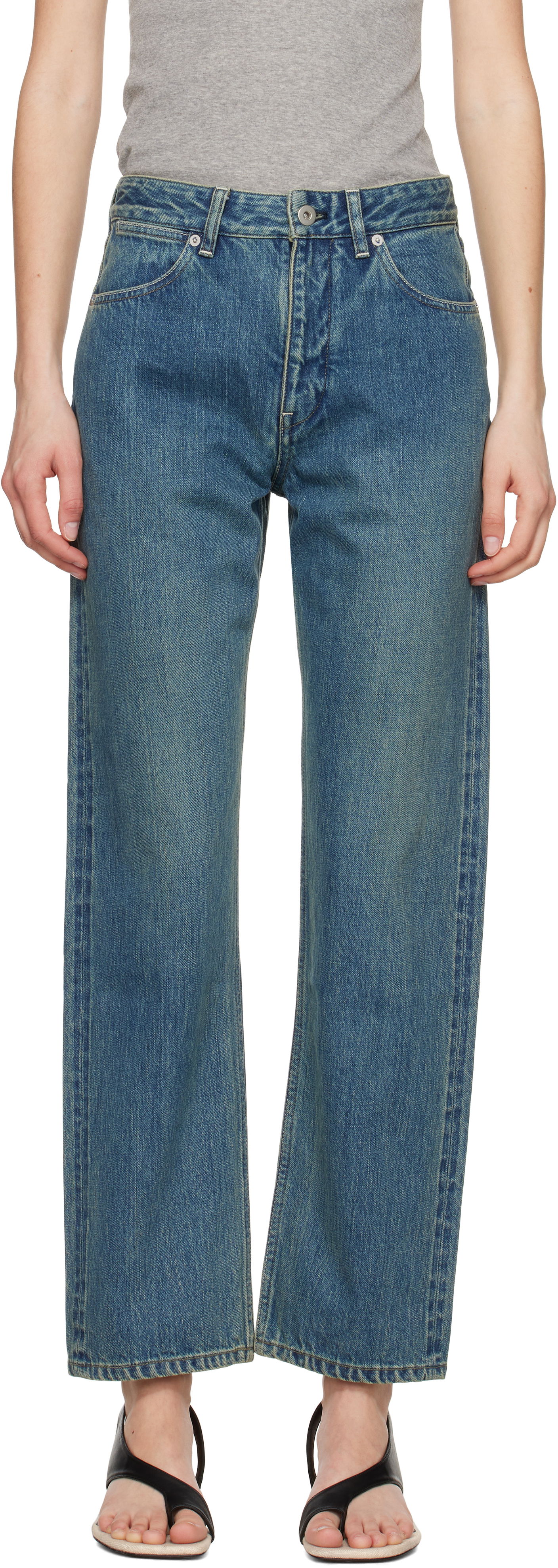 Дънки Jil Sander Jil Sander Slim Fit Jeans Синьо | J40KA0243_J45291, 0