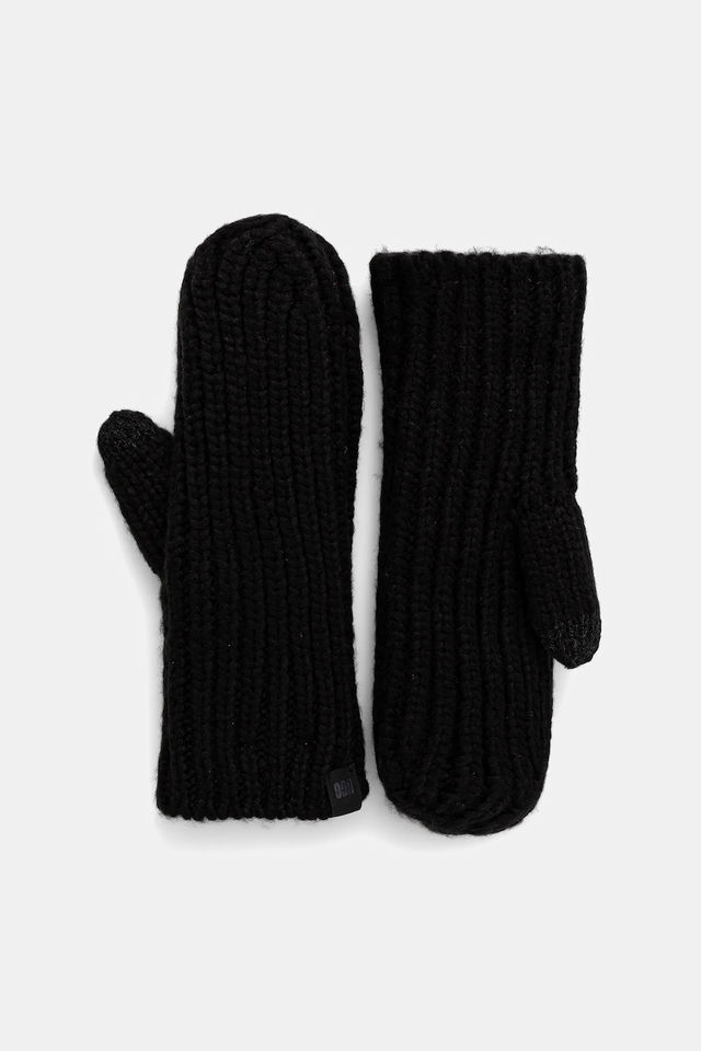Chunky Ribbed Wool Blend Mittens