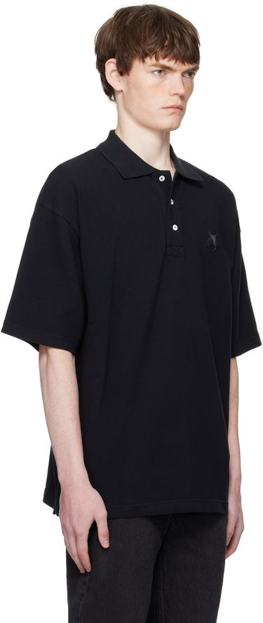 Поло тениска MAISON KITSUNÉ Maison Kitsuné Fox Head Patch Oversize Polo Тъмно синьо | PM00211KP0001, 4