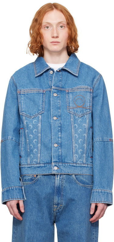 Яке Marine Serre Marine Serre Moon Laser Denim Trucker Jacket Синьо | MJA063A CDEN0002, 0