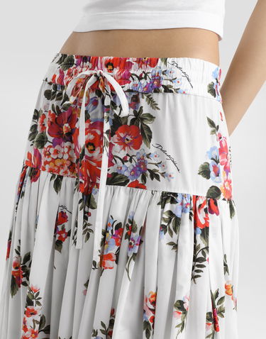 Пола Dolce & Gabbana Dolce & Gabbana Flower Bouquet-print Poplin Long Skirt Многоцветен | F4DC6THS5UUHA5ZO, 3