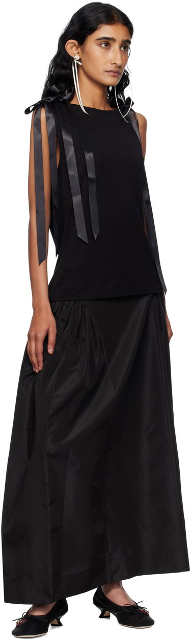 Потник Simone Rocha Simone Rocha Bow Ribbon Tail Tank Top Черно | 5366 0571, 3