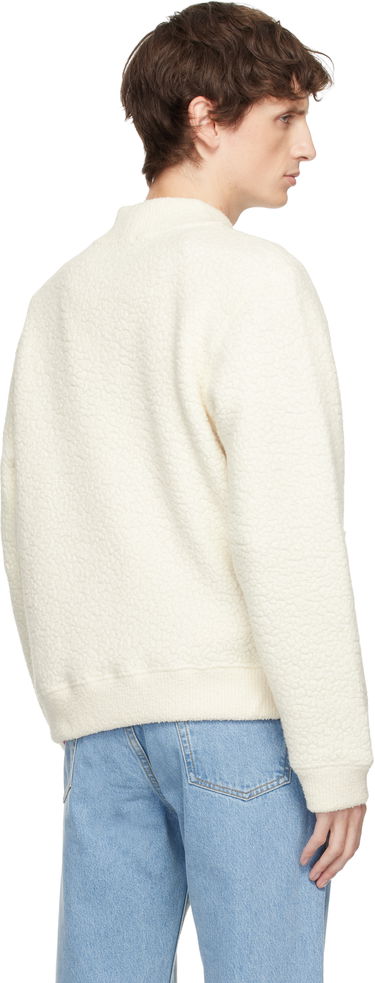 Пуловер Casablanca Cashmere Bouclé Mock-Neck Sweater Бяло | M-AW25-JTP-438-01, 2