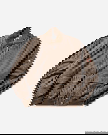 Яке бомбър Cav Empt Cotton Flannel Zip Jacket Кафяво | CES28JK15 BROWN, 1