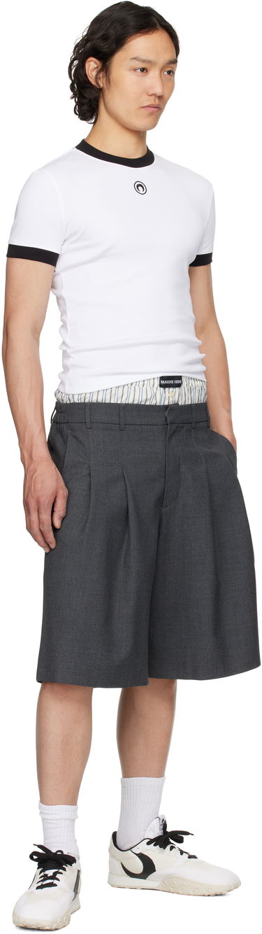 Къси панталони Marine Serre Marine Serre Regenerated Tailoring Shorts Сиво | MSH010A DWOV0057, 3