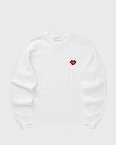 Тениска Carhartt WIP Long Sleeve Heart Patch T-Shirt Бяло | I035469-1WZ.XX, 0
