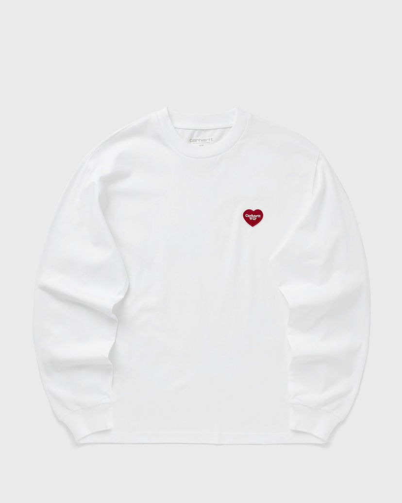 Тениска Carhartt WIP Long Sleeve Heart Patch T-Shirt Бяло | I035469-1WZ.XX