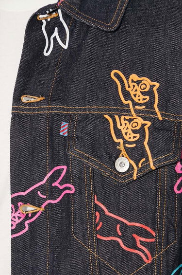 Яке BBC IceCream ICECREAM Running Dog Denim Trucker Jacket Тъмно синьо | IC24245, 5