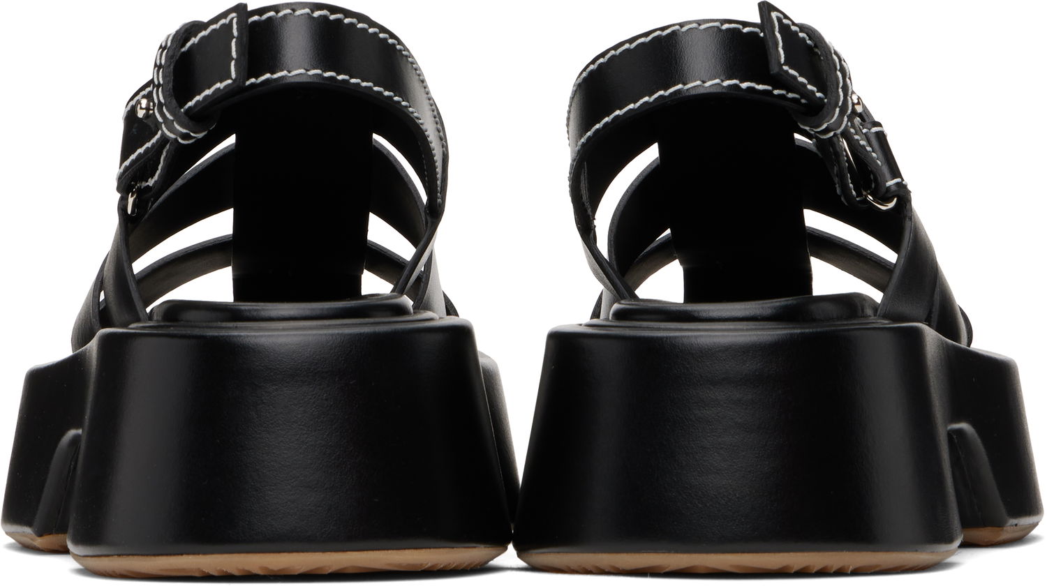 Кецове и обувки JW Anderson JW Anderson Stripe Platform Sandals Черно | SN0099-LA0323, 1