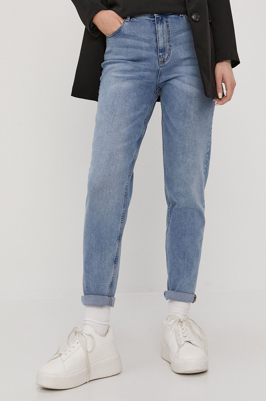 Дънки PIECES Mom Fit Jeans Синьо | 17102085, 0