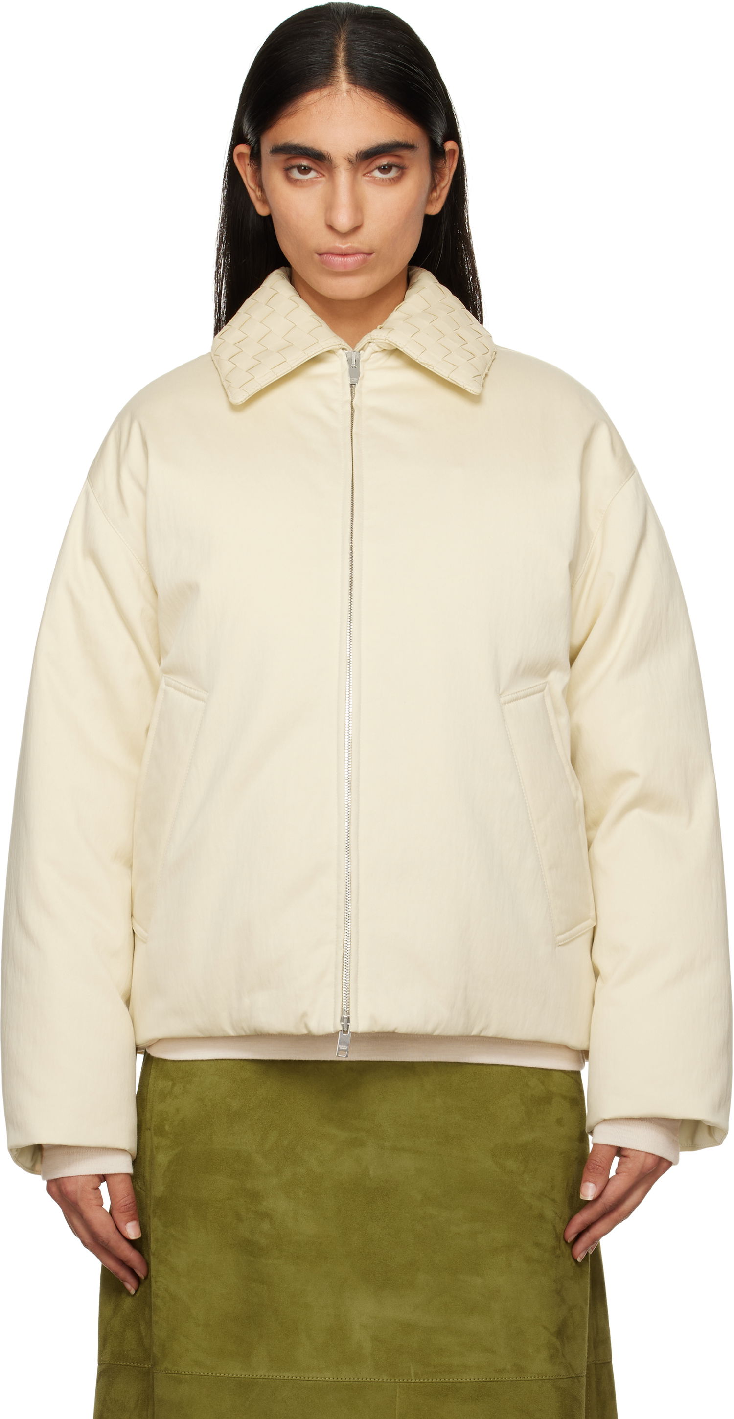 Пухо яке Bottega Veneta Cotton Twill Down Puffer Jacket Бежово | 809558 V1X50, 0
