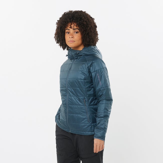 Пухо яке Salomon Hooded Insulated Jacket Синьо | LC2339800, 0