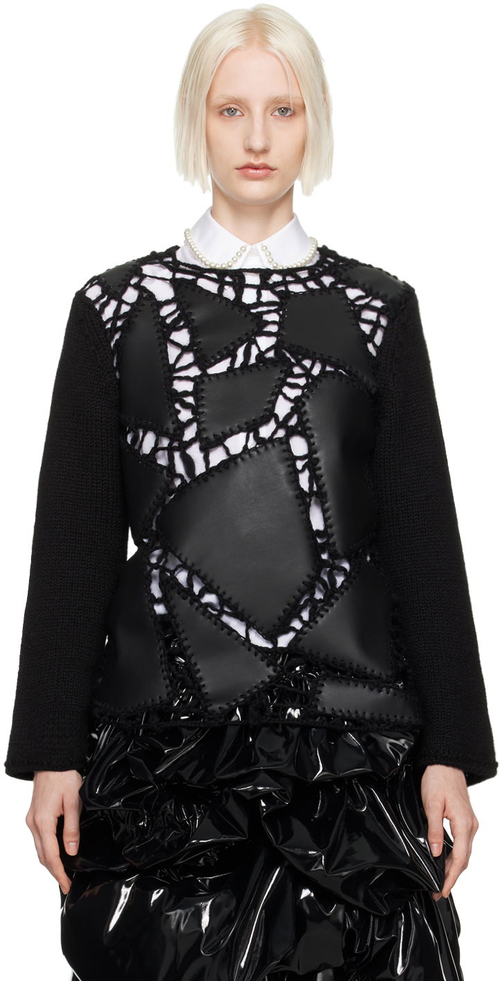 Пуловер Comme des Garçons Black Paneled Sweater Черно | GN-N005-051, 0